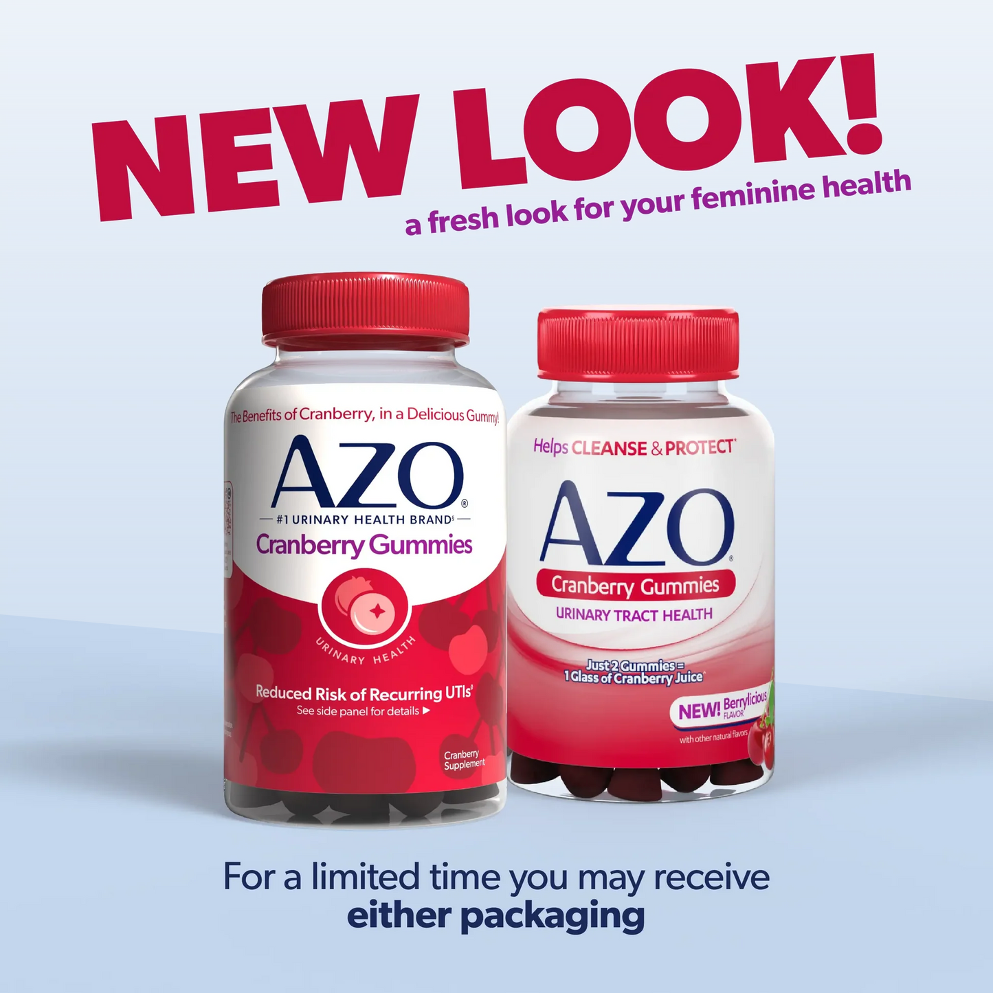 AZO® Cranberry Gummies– 2-Pack Deal (Minimum Order: 2 Bottles)